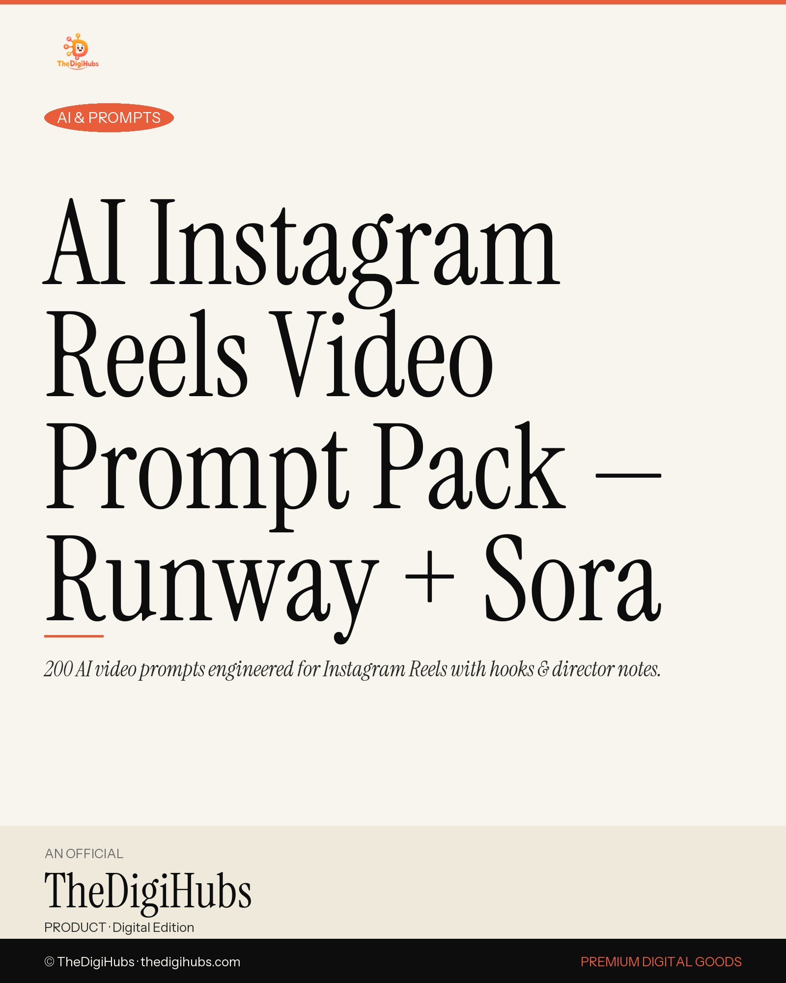 AI Instagram Reels Video Prompt Pack — Runway + Sora