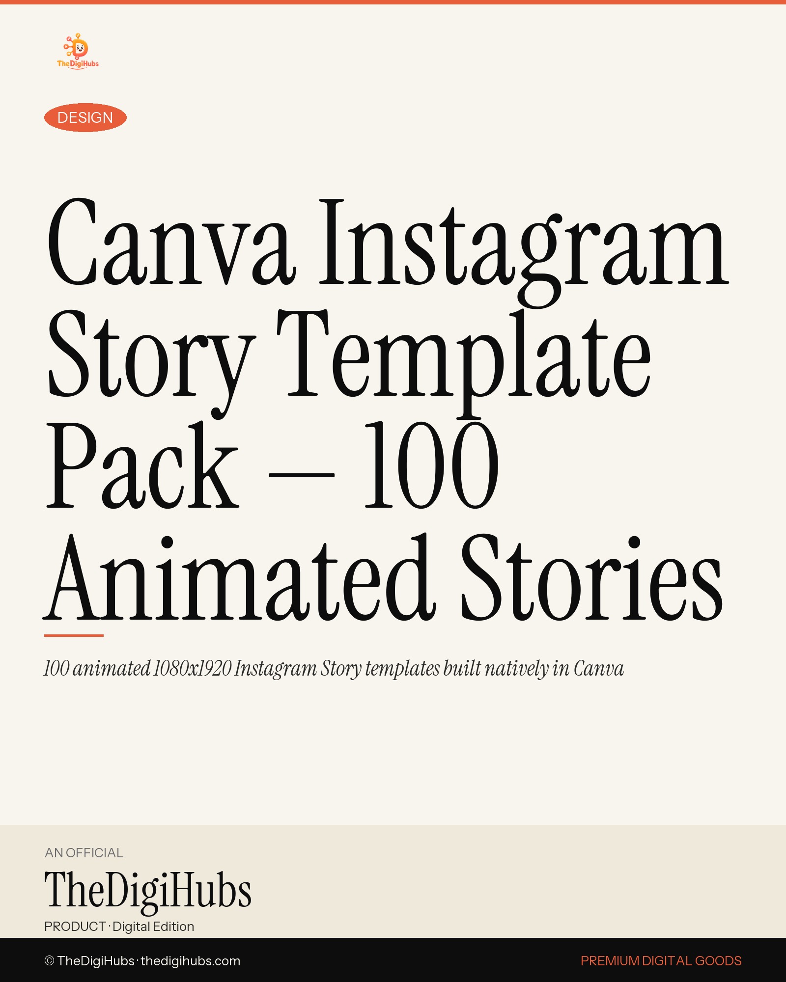 Canva Instagram Story Template Pack — 100 Animated Stories