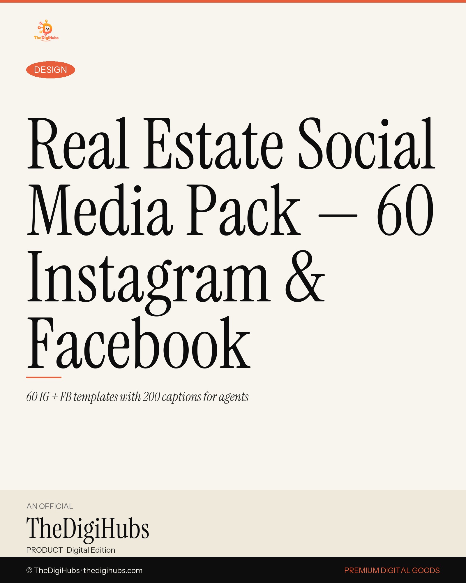 Real Estate Social Media Pack — 60 Instagram & Facebook Templates